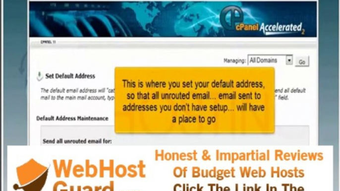How to set your default address in cPanel - Static Data Hosting