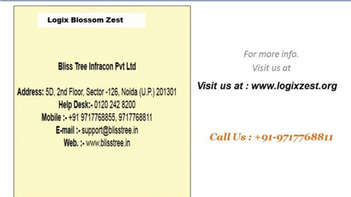 Logix Blossom Zest A New Residential Project Located At Sector 143 Noida