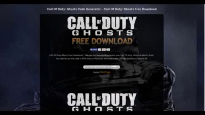 ▶ Call Of Duty Ghost Keygen Free Download No Survey PC PS3 Xbox - Call Of Duty Ghost Key Generator