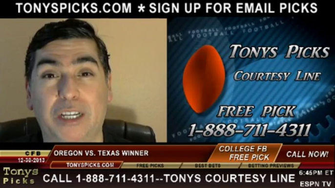 Texas Longhorns vs. Oregon Ducks Pick Prediction Alamo Bowl NCAA College Football Odds Preview 12-30-2013