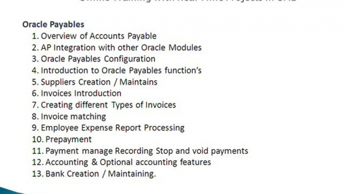 Oracle Apps Financials R12 Online Training Working With Components-Magnific Training