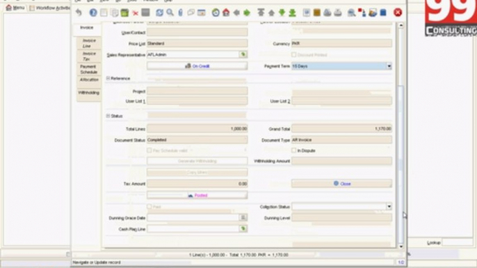 Customer Invoice Accounting