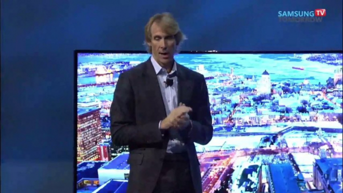 Michael Bay plante Samsung lors de la conférence du CES 2014 à Las Vegas