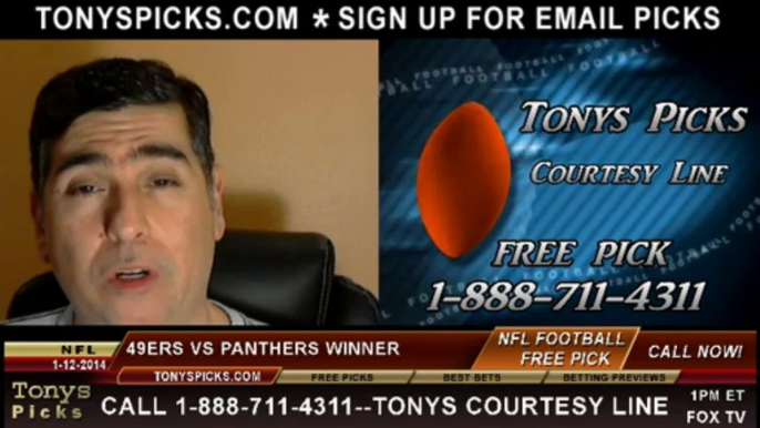 Carolina Panthers vs. San Francisco 49ers Pick Prediction NFL NFC Divisional Playoff Pro Football Odds Preview 1-12-2014