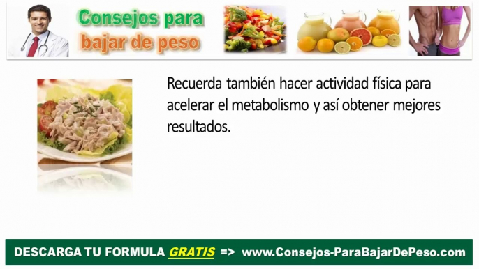 Dietas rapidas: La dieta del atún para bajar de peso de 3 días: Receta de atun