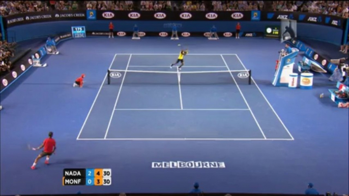 Nadal mauls Monfils