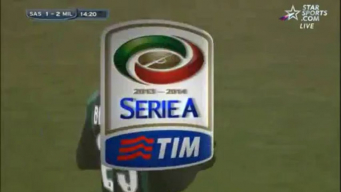 Domenico Berardi goal sassuolo 1-2 ac milan serie a 12/1/14