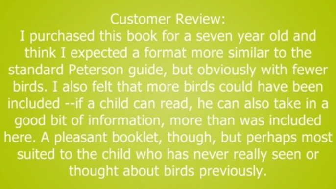 Backyard Birds (Field Guides for Young Naturalists) Review