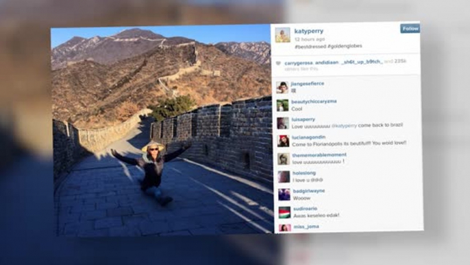 Katy Perry Posts Instagram Shot From Great Wall of China