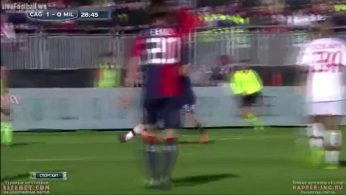 All Goals ~ Cagliari vs AC Milan 1-2 ~ 26.1.2014 Highlights