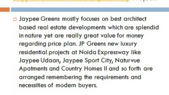 Japyee Greens New Residential Projects Noida Expressway