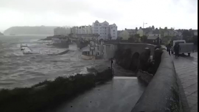 Huge Waves Batter UK South Coast