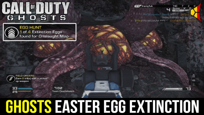 Ghosts // Easter Egg DLC Onslaught - XP facile - Défis caché (Nids Extinction Online) | FPS Belgium