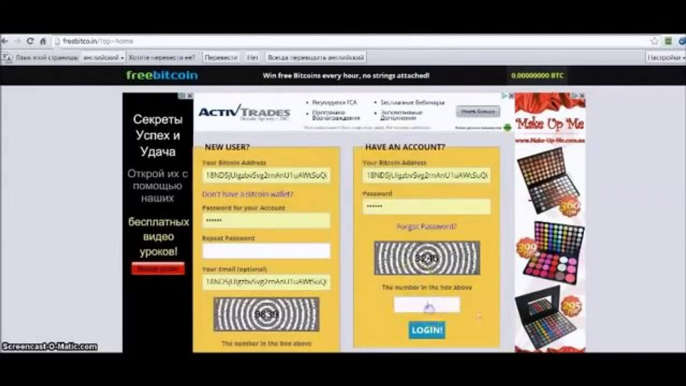 Регистрация Freebitco in Заработок на Биткоинах без вложений !