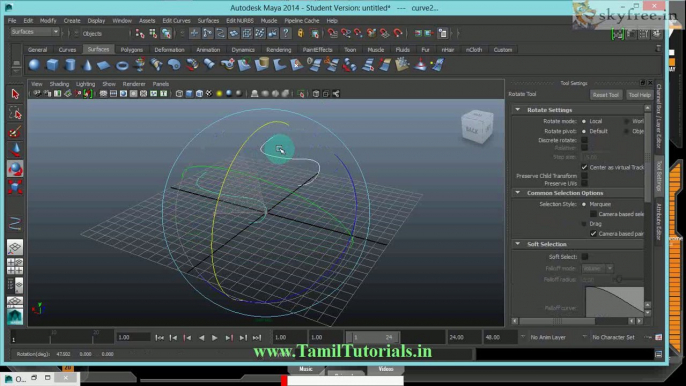 Maya Tutorials in Tamil 29. Surface-loft