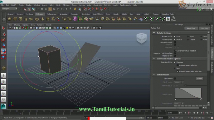 Maya Tutorials in Tamil 36. Move Setting(World & Local)