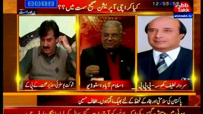 Abb Takk Table Talk Adil Abbasi with MQM Tahir Mashadi (10 Feb 2014)