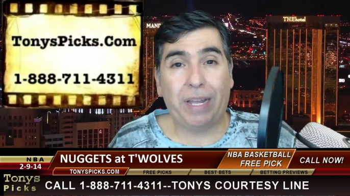 Minnesota Timberwolves vs. Denver Nuggets Pick Prediction NBA Pro Basketball Point Spread Odds Preview 2-12-2014