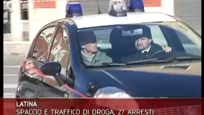 LATINA: TRAFFICO E SPACCIO DI DROGA, 27 ARRESTI