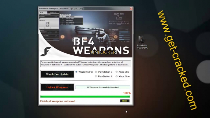 Battlefield 4 Weapons Unlocker v1.7 [Unlock All BF4 Weapons] 2014