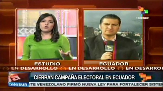 Hoy cierran campañas electorales en Ecuador para comicios seccionales