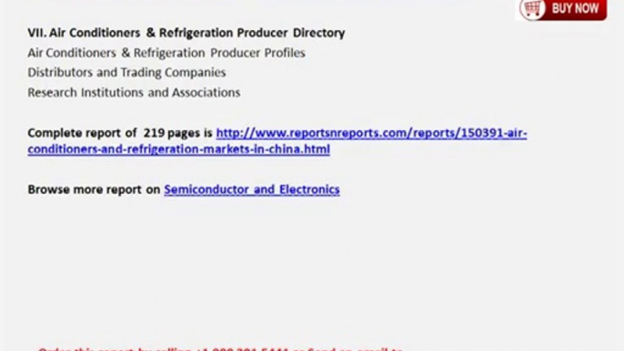 Air Conditioners and Refrigeration Markets in China