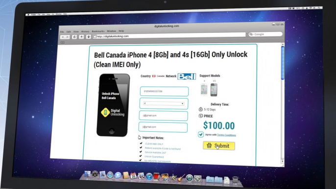 Telus Unlock iPhone 5S | 5C | 5| 4S | 4 | 3GS  -  Video