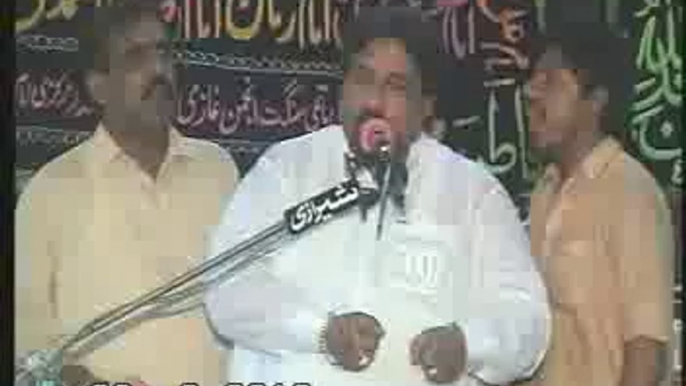 Zakir Malik Ghulam Jafar Tiyar  majlis jalsa neyar shah at Bhalwal