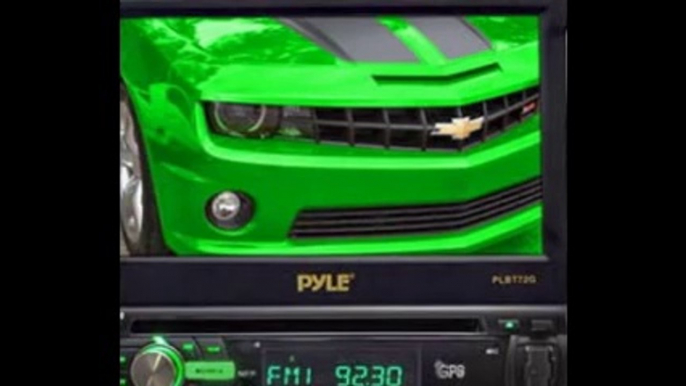 Pyle PLBT72G 7-Inch Single DIN In-Dash Motorized Touchscreen LCD Monitor