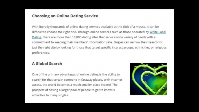 Cyber Dating – Searching for Mr. Right with White Label Dating