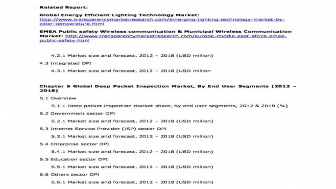 Deep Packet Inspection (DPI) Market - Global Industry Analysis, Size, Share and Forecast 2012 - 2018