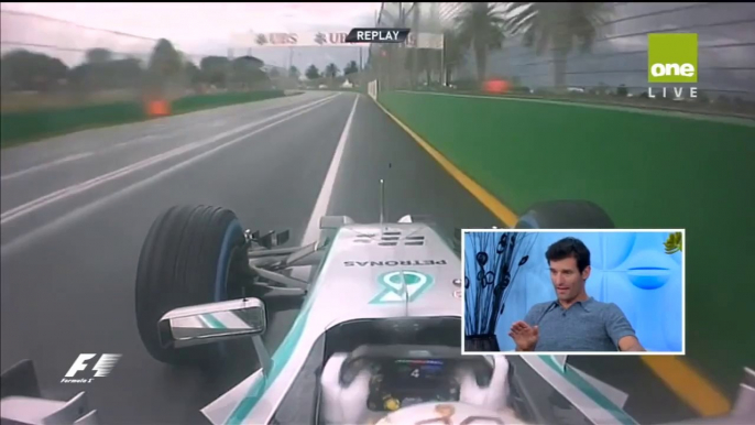 F1 2014: Mark Webber talking throught the  pole lap (2014 Australian Grand Prix)