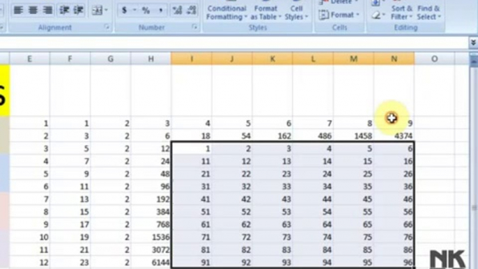 Ms Excel Lesson # 33 The Fill Series