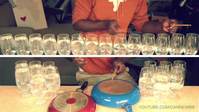 Reprise de Happy - Pharrell Williams en utilisant des verres et des casseroles!