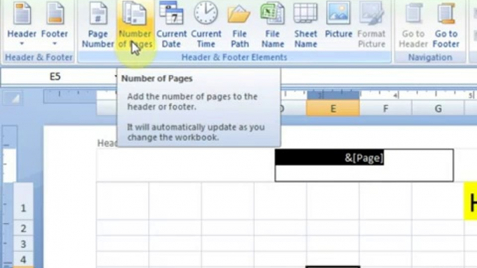 Ms Excel Lesson # 59 The Header _ Footer (Urdu _ Hindi)