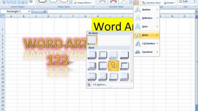 Ms Excel Lesson # 60 The Word Art (Urdu _ Hindi)