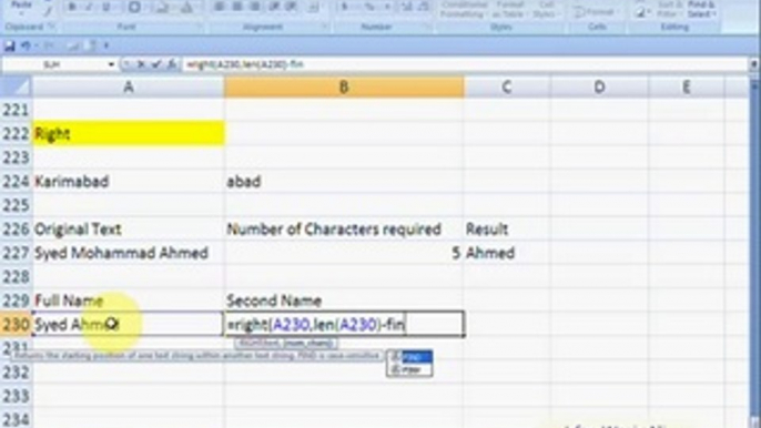 Excel Advance Formulas Lecture 12 - by Mr. Mubashar