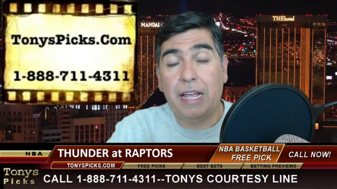 Toronto Raptors vs. Oklahoma City Thunder Pick Prediction NBA Pro Basketball Point Spread Betting Line Odds Preview 3-21-2014