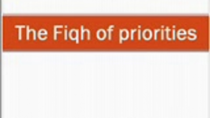 Fiqh of first