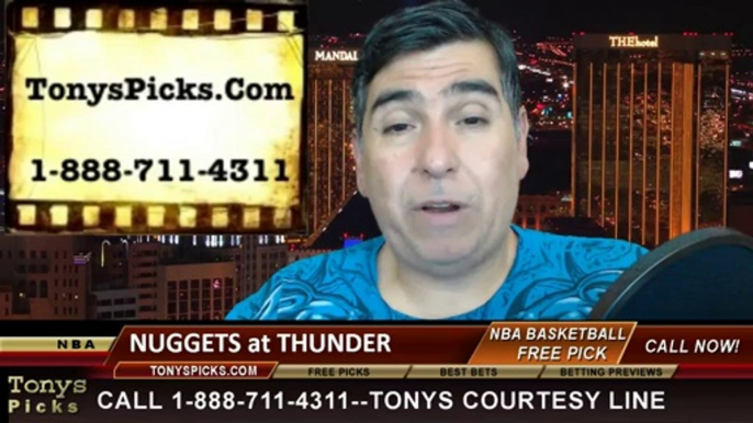 Oklahoma City Thunder vs. Denver Nuggets Pick Prediction NBA Pro Basketball Odds Preview 3-24-2014