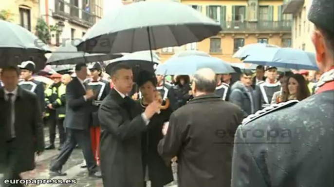 Príncipes de Asturias en el funeral de Azkuna