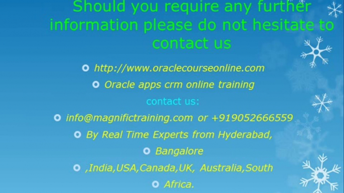 Oracle apps crm placements and certification course