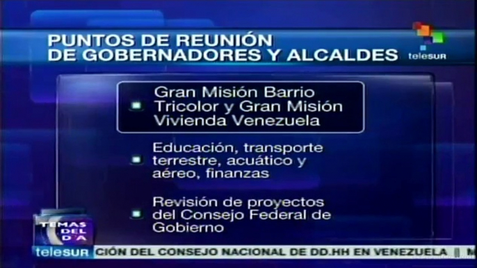 Venezuela: definen gobernadores y alcaldes plan de desarrollo nacional