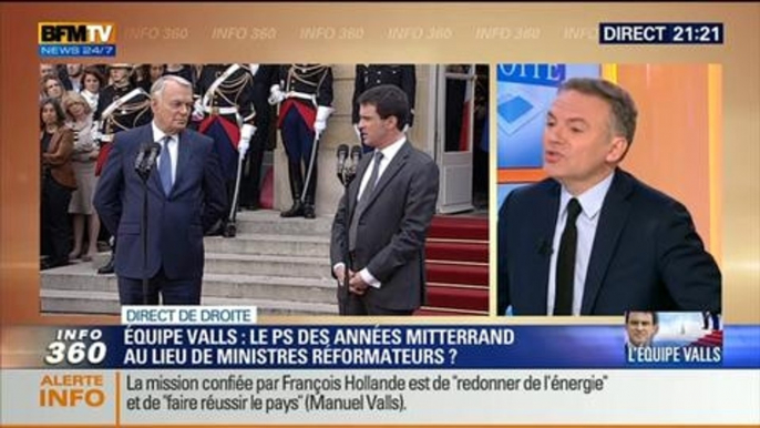 Direct de Droite: Le gouvernement resserré de Manuel Valls s'inscrit dans la continuité de celui de Jean-Marc Ayrault - 02/04