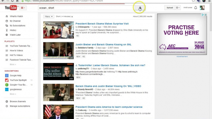 YouTube Tips and Tricks - How to Find Short Videos(Less than 4 Minutes) on YouTube ?
