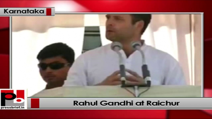 Rahul Gandhi Congress rally at Raichur, (Karnataka)