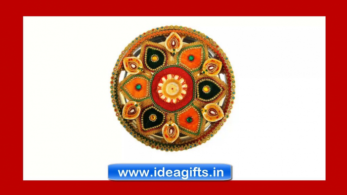 Designer Pooja Thali and Diyas - Corporate Steel Thali & Lamps as Diwali Gifts in Delhi & Gurgaon.