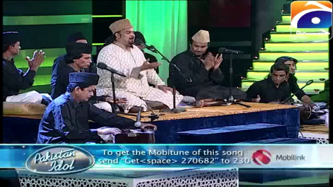 Pakistan Idol 2013-14 - Episode 37 - 02 Gala Round Top 4 (Judges Welcome + Guest Judge Amjad Sabri Power Performance)