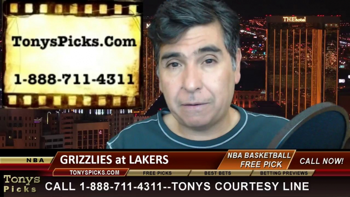 LA Lakers vs. Memphis Grizzlies Pick Prediction NBA Pro Basketball Odds Preview 4-13-2014