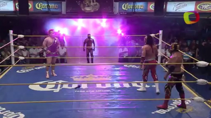 Marco Corleone, Máximo, Valiente vs Dragón Rojo Jr., Pólvora, Rey Escorpión